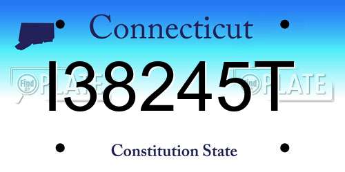 I38245T Connecticut License Plate
