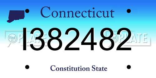 I382482 Connecticut License Plate