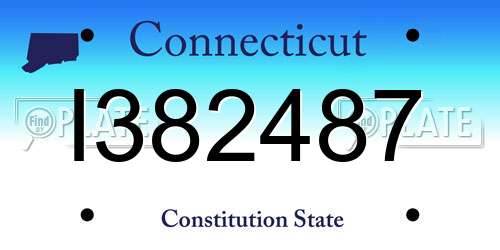 I382487 Connecticut License Plate