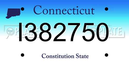 I382750 Connecticut License Plate