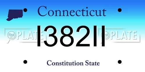 I382II Connecticut License Plate