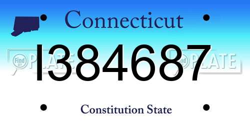 I384687 Connecticut License Plate