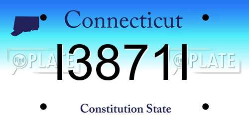 I3871I Connecticut License Plate