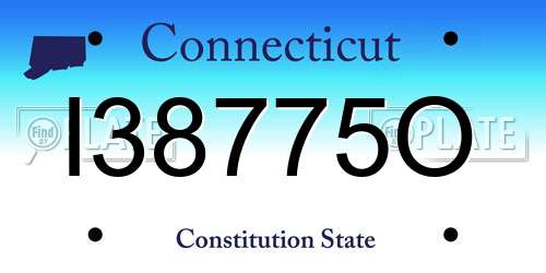 I38775O Connecticut License Plate