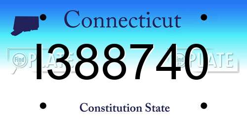 I388740 Connecticut License Plate