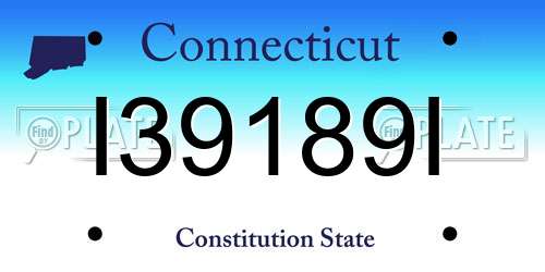 I39189I Connecticut License Plate