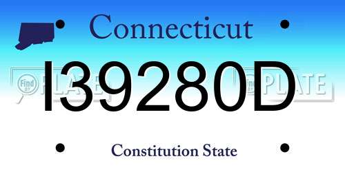 I39280D Connecticut License Plate
