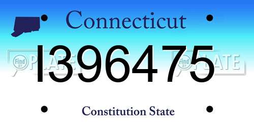 I396475 Connecticut License Plate