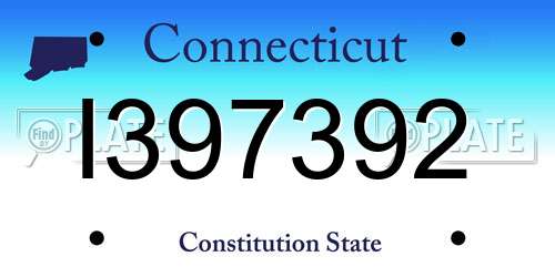 I397392 Connecticut License Plate