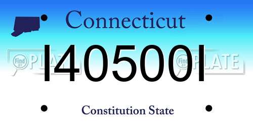 I40500I Connecticut License Plate
