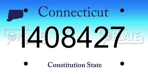 I408427 Connecticut License Plate