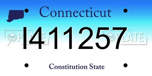 I411257 Connecticut License Plate