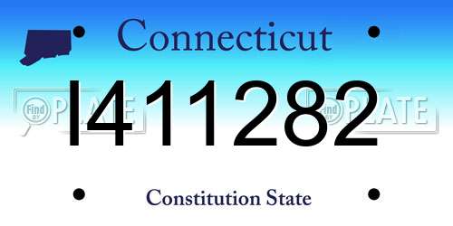 I411282 Connecticut License Plate