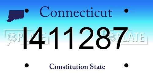 I411287 Connecticut License Plate
