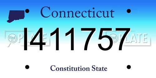 I411757 Connecticut License Plate