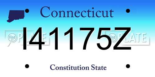 I41175Z Connecticut License Plate