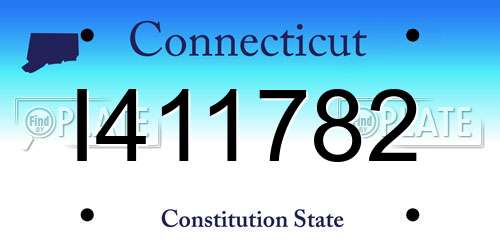 I411782 Connecticut License Plate