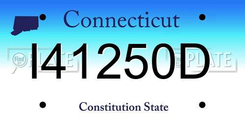 I41250D Connecticut License Plate