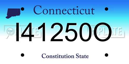 I41250O Connecticut License Plate