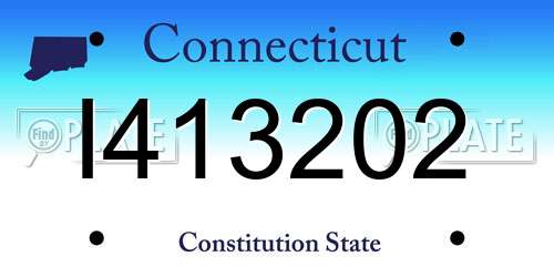 I413202 Connecticut License Plate