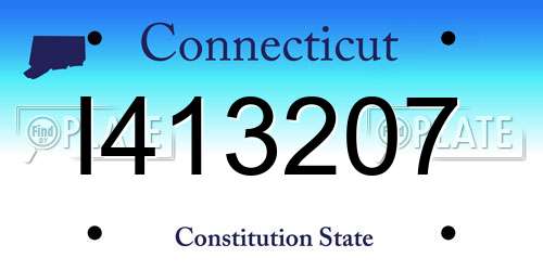 I413207 Connecticut License Plate