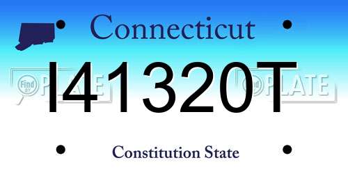 I41320T Connecticut License Plate
