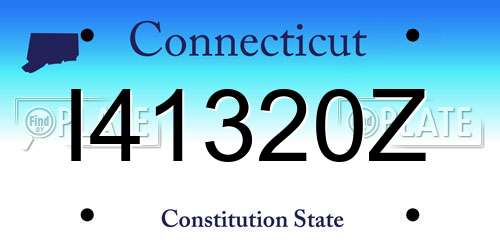 I41320Z Connecticut License Plate
