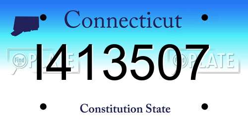 I413507 Connecticut License Plate