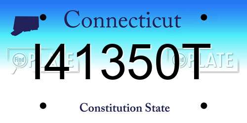 I41350T Connecticut License Plate