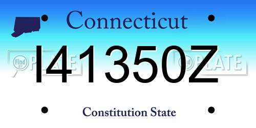 I41350Z Connecticut License Plate