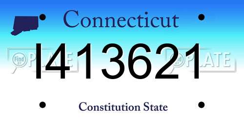 I413621 Connecticut License Plate