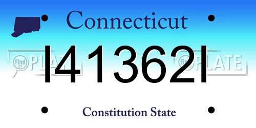 I41362I Connecticut License Plate