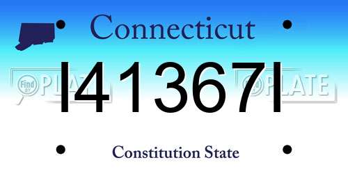 I41367I Connecticut License Plate