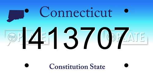 I413707 Connecticut License Plate