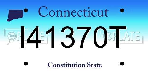 I41370T Connecticut License Plate