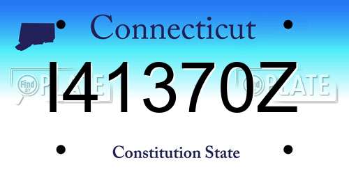 I41370Z Connecticut License Plate