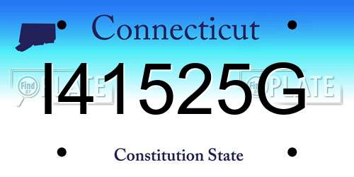 I41525G Connecticut License Plate