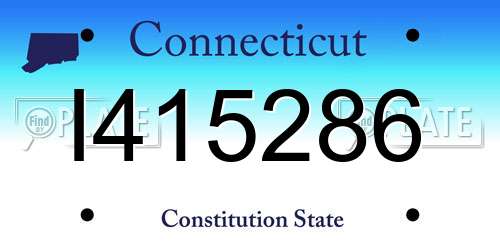 I415286 Connecticut License Plate