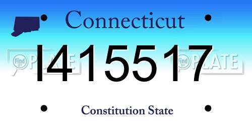 I415517 Connecticut License Plate