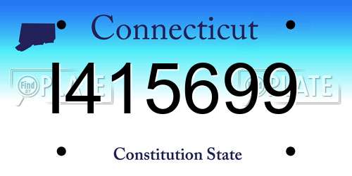 I415699 Connecticut License Plate