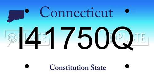 I41750Q Connecticut License Plate