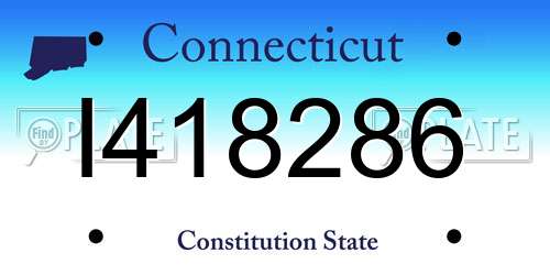 I418286 Connecticut License Plate