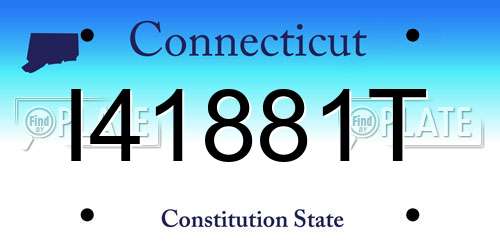 I41881T Connecticut License Plate