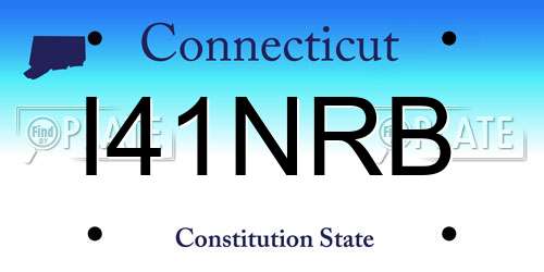 I41NRB Connecticut License Plate