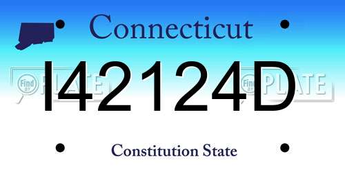 I42124D Connecticut License Plate