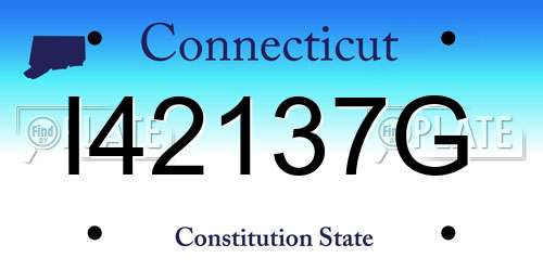 I42137G Connecticut License Plate