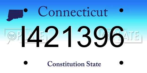 I421396 Connecticut License Plate