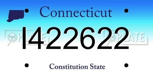 I422622 Connecticut License Plate
