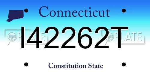 I42262T Connecticut License Plate