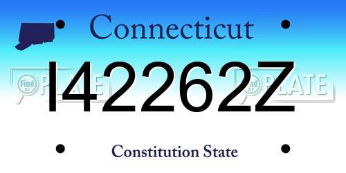 I42262Z Connecticut License Plate